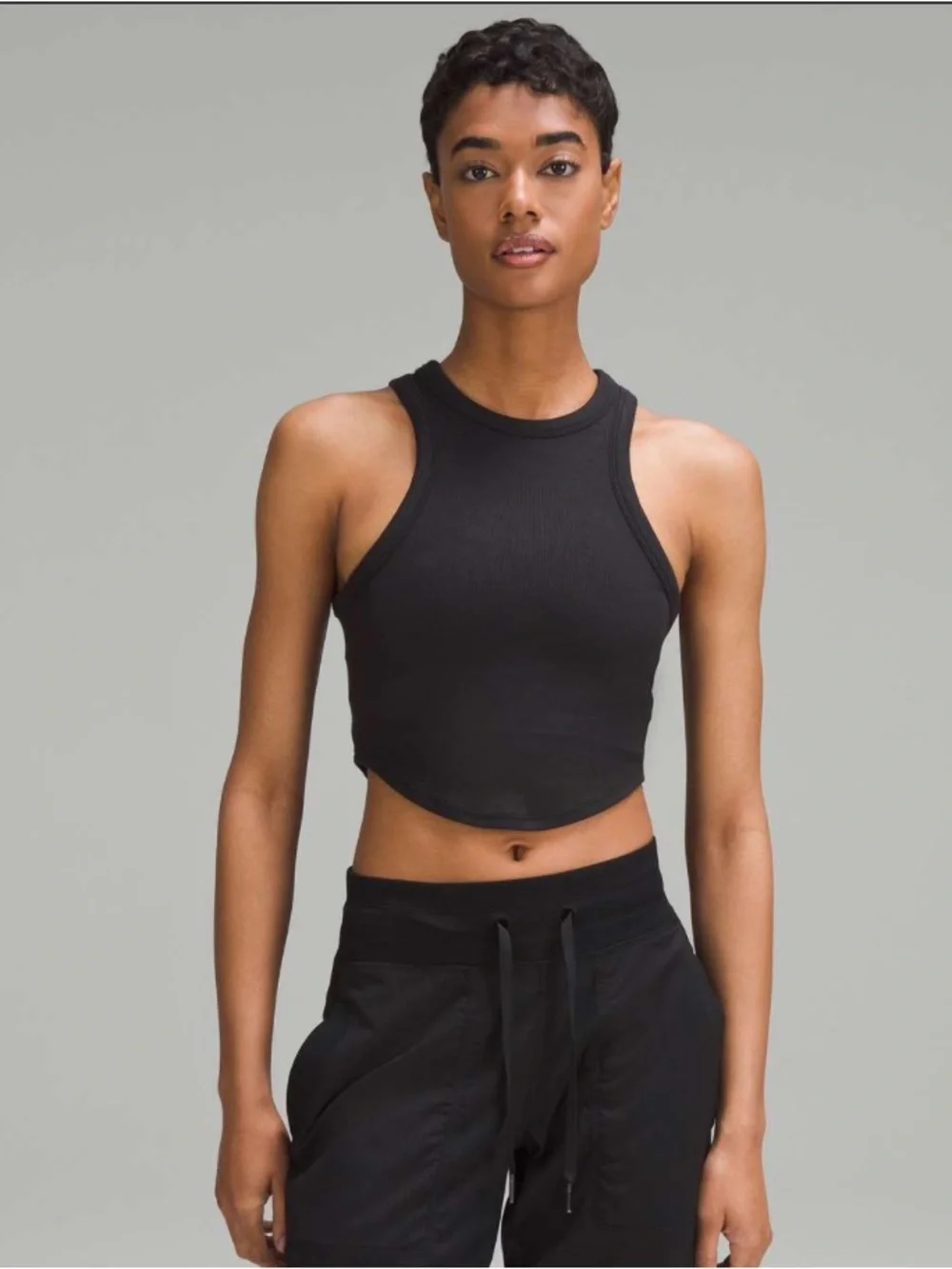 NWT Lululemon Hold Tight Cropped Tank Top Black
